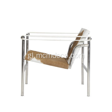 Cadeira Le Corbusier LC1 Basculant en coiro